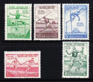 Belgium B 480-B484 MNH 950 European Games CV $83.95