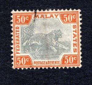 Federation of Malaya SC #25a   F/VF, Used,  CV $60.00 .....  3700020