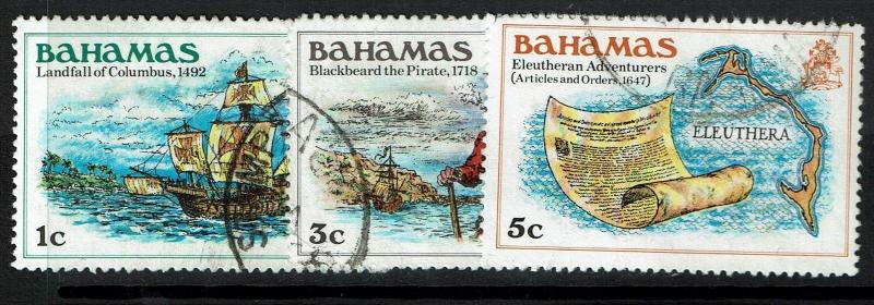 Bahamas SC# 464-466, Used, Torn Upper Left Perf #466 - Lot 021217