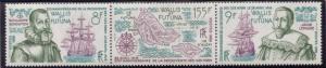 Wallis & Futuna #340 1986 Horn Islands Discovery Strip MNH