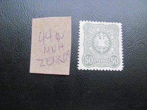 GERMANY 1880 MNH SIGNED ZENKER MINR. 44a SC 42 EAGLE XF 2500 EUROS (122)