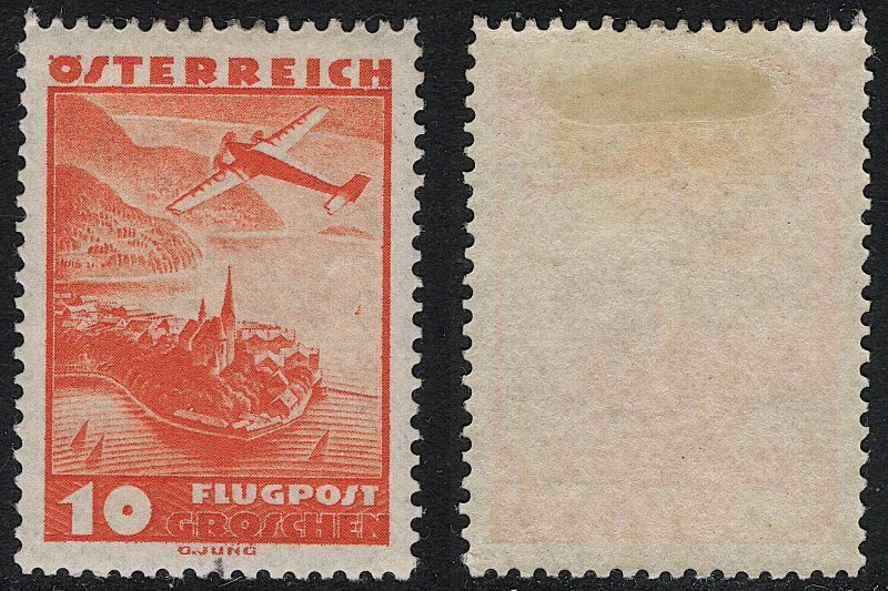 Austria - 1935 - Scott #C33 - MH - Airplane over Maria-Wörth