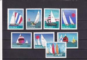 SA08a Poland 1965 World Sailing Championship in Finn Dinghy class mint stamps