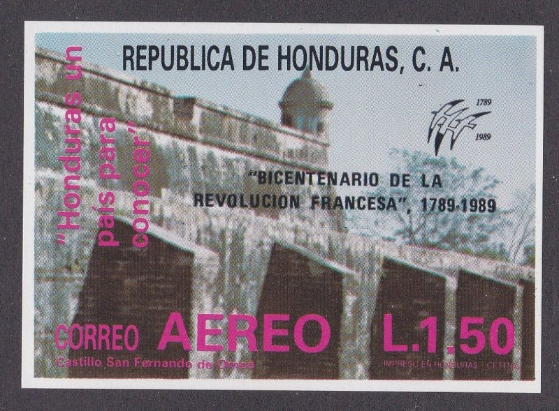 Honduras # C782, French Revolution Bicentennial, Souvenir Sheet, NH, 1/2 Cat.