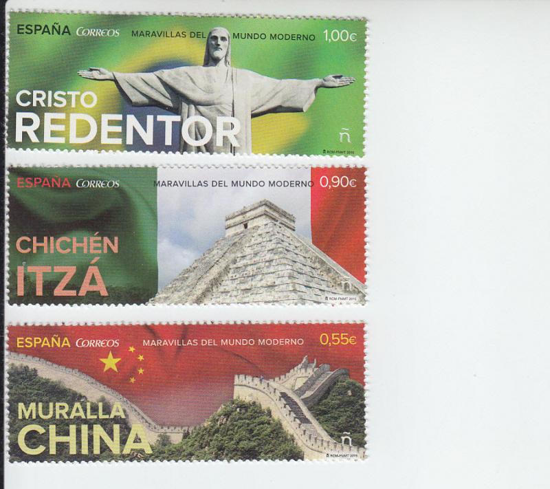 2015 Spain Modern Wonders of World (3) (Scott 4070-72) MNH