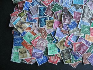 Great Britain 600 perfins QEII era mixture (duplicates, mixed condition)