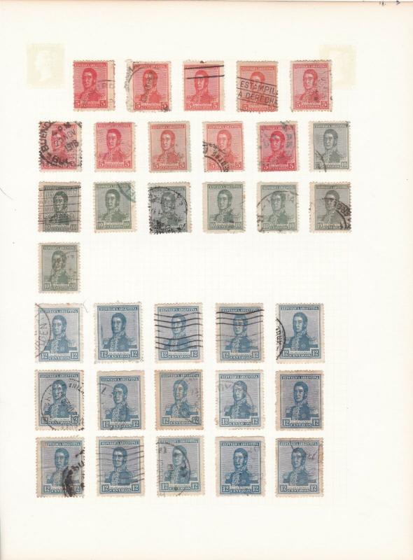 argentina stamps & cancel study page  stamps from 1923 ref r12990