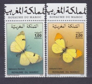 1986 Morocco 1104-1105+Tab Butterflies 5,50 €