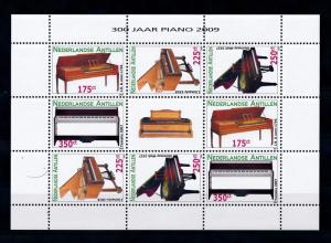 [NAV1929] Netherlands Antilles 2009 Music instrumenst Piano Sheet with tabs MNH