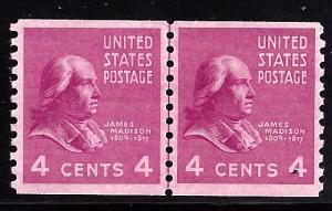 839-851 Mint,OG,NH... Line Pairs... SCV $139.90