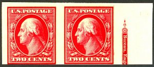 U.S. #384 MINT PAIR OG LH