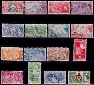 Bermuda 1953-1958, Queen Elizabeth Definitives, used