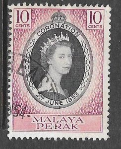 Malaya Perak 126: 10c Elizabeth II, used, VF