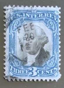 USA REVENUE STAMP SECOND ISSUE 1871 3 CENTS  SCOTT #R105