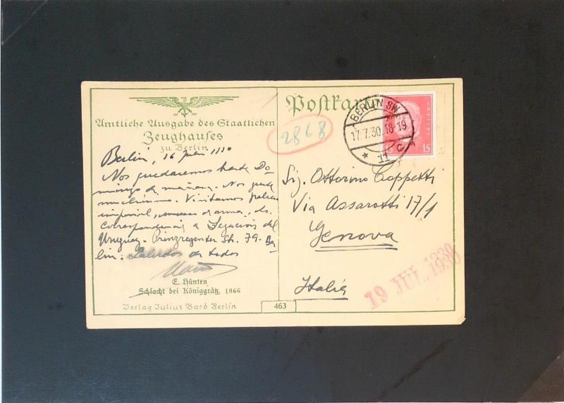 Germany 1930 Military Postcard Used / Tiny Bottom Tear - Z2941