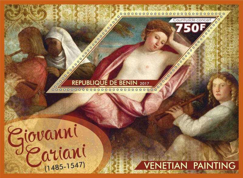 Stamps Art. Painting Giovanni Cariani 6 sheets perforated MNH** 2017 year