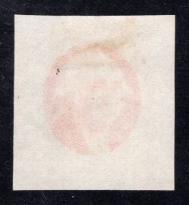US STAMPS # 9X1-E1b ESSAY ORANGE VERMILLION ON WHITE BOND CAT. $550 LOT #16411