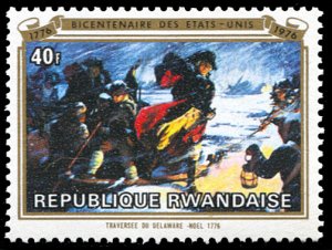 Rwanda 729, MNH, USA Bicentennial, Washington Crossing the Delaware