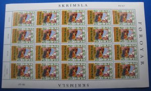 FAROE ISLANDS 1986 - SCOTT # 139-142 - COMPLETE SET IN 4 MINI SHEETS  MNH   (as)