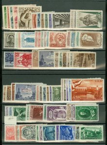 EDW1949SELL : RUSSIA Beautiful, VF Mint OG of ALL DIFF. Many are NH. Cat $1,350+