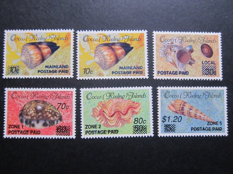 Cocos Island 1990 Sc 225-233 shell MNH