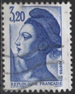 France #1887 (used) 3.20fr Liberty, blue (1985)