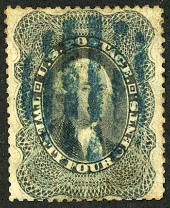 U.S. #37 USED BLUE CANCEL