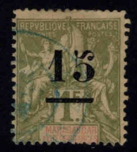 Madagascar Scott 50 Used surcharged stamp