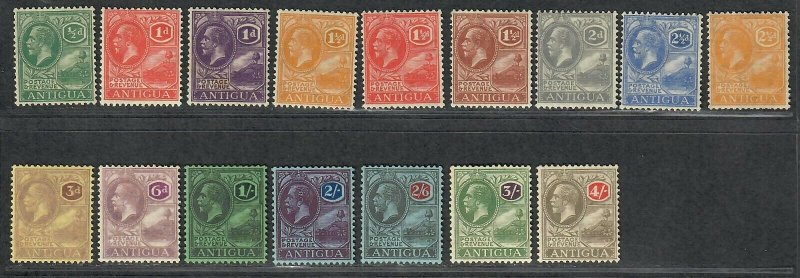 $Antigua Sc#42-57 M/H/VF, complete set, Cv. $261