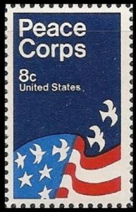 1972 Peace Corps Single 8c Postage Stamp, Sc# 1447, MNH, OG