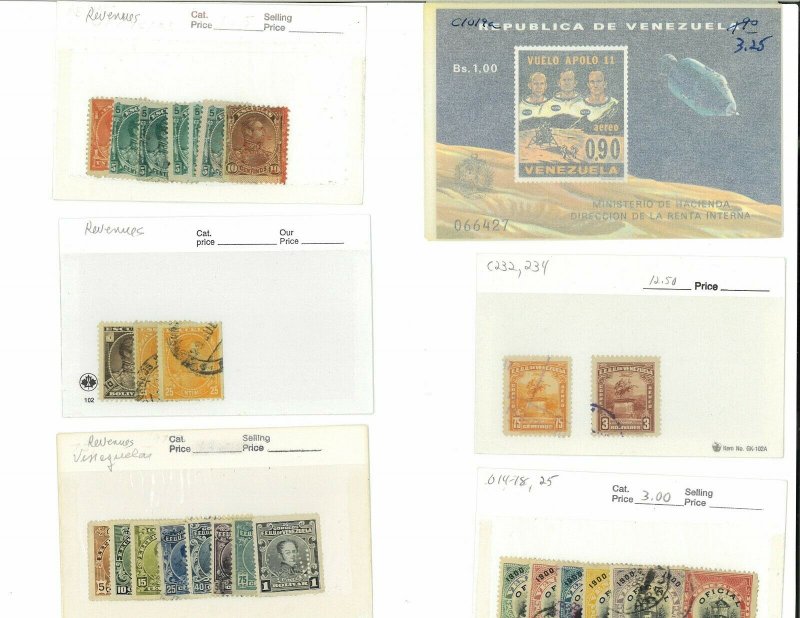 Venezuela Mint & Used on 102 Cards & in Glassines from #2/C1019a.