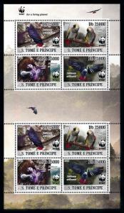 [75618] Sao Tome & Principe 2009 Birds Parrot WWF Sheet MNH