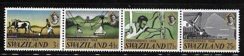 Swaziland 1968 Independence Strip MNH