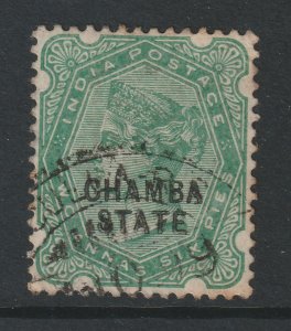 Chamba (India state) a used QV 2a6p from 1895