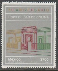 MEXICO 1661, UNIVERSITY OF COLIMA, 50th ANNIVERSARY. MINT, NH. VF.