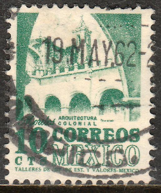 MEXICO 876, 10cents 1950 Definitive 2nd Printing wmk 300. USED. F-VF. (63)