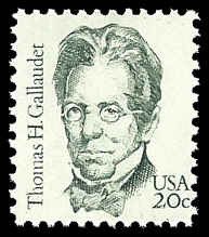 PCBstamps   US #1861 20c Thomas Gallaudet,MNH, (7)