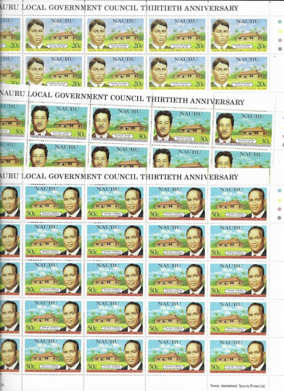 Nauru 142-5 and more, large wholesale stock all MNH sets, vf. 2022 CV $248.50