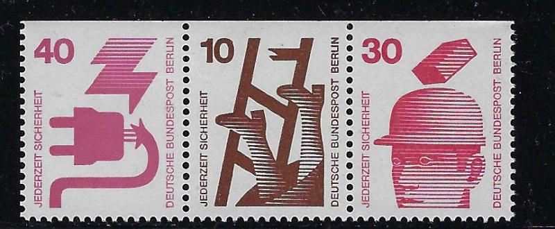 Germany Berlin Scott # 9N321, 9N317, 9N320, mint nh, variation se-tenant, W53