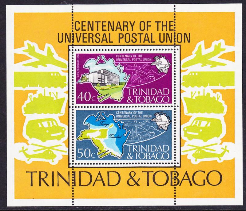 245a Trinidad & Tobago 1974 UPU SS MNH
