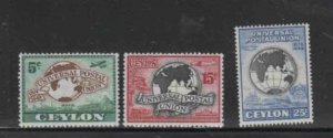 CEYLON #304-306 1949 UPU MINT VF NH O.G