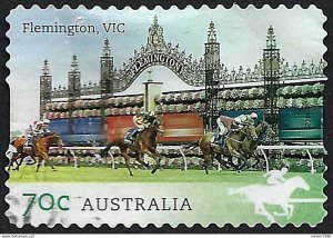 AUSTRALIA 2014 QEII $3 Multicoloured, Australian Racecourses - Flemington VIC...