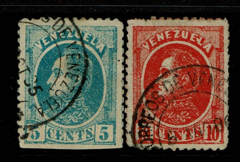 Venezuela SC# 68 and 70, Used, 70 minor toning - S10961