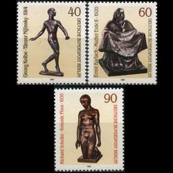 GERMANY-BERLIN 1981 - Scott# 9N468-70 Sculpture Set of 3 NH