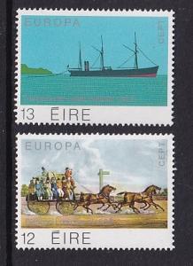 Ireland   #463-464  MNH  1979 Europa postal history  long car  steamer