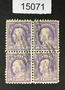 MOMEN: US STAMPS # 440 BLOCK OF 4 USED LOT #15071