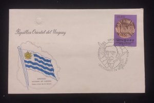 D)1976, URUGUAY, FIRST DAY COVER, ISSUE, 250TH ANNIVERSARY OF THE FOUNDATION