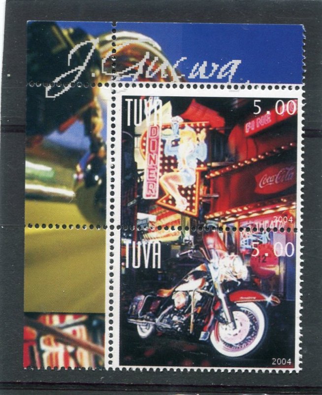 Tuva 2004 MOTORCYCLE HARLEY DAVIDSON set Perforated Mint (NH)