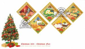 New Zealand 2004 FDC Scott #1978-#1982 Set of 5 Food Christmas Fare