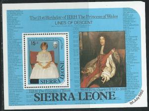 Sierra Leone #722 Lines of Decent Souvenir Sheet (MNH) CV $12.00